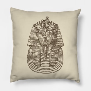 Tutankhamun mask on pointillism technique Pillow