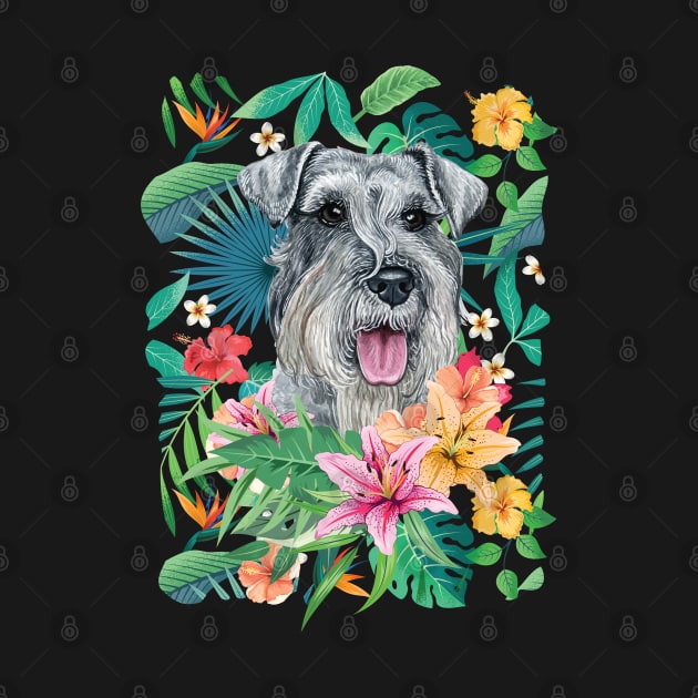 Tropical Standard Schnauzer by LulululuPainting