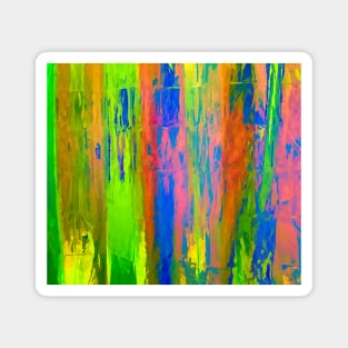 Neon Rainbow Paint Splatter Magnet