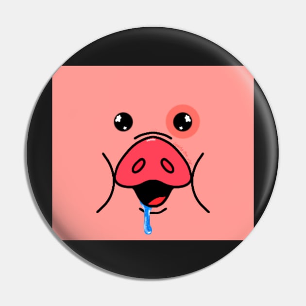 Squishy Pig Pin by SquishyBeeArt