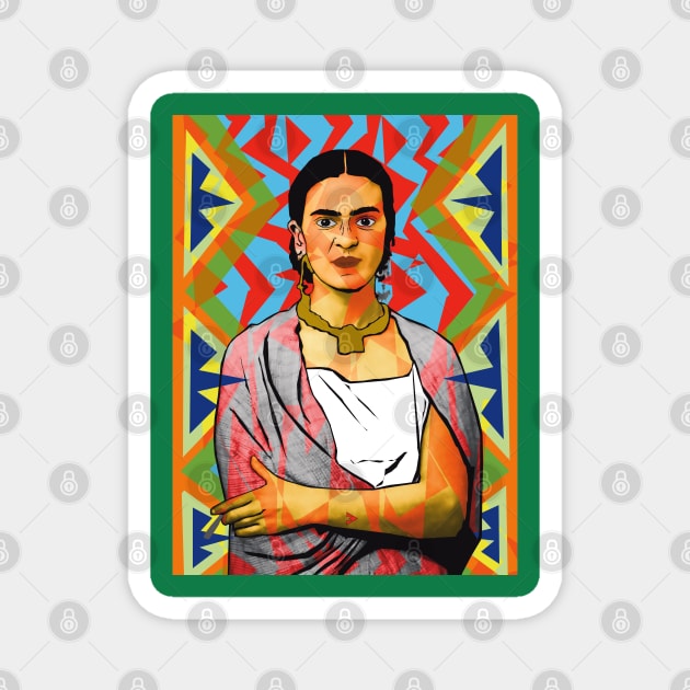 Frida Khalo II Magnet by Exile Kings 