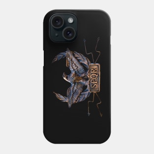 SPQR Senatus Populus Que Romanus Brass Eagle Phone Case