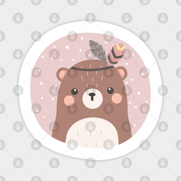 bear Magnet by O2Graphic