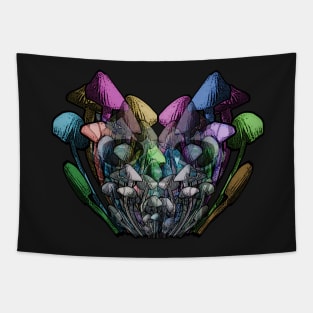 Mushroom Skull Tapestry