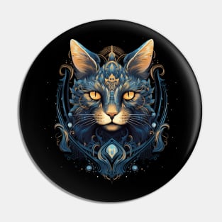 Magical Gothic Warrior Cat Gifts For Cats Lover Gifts for Warriors Pin