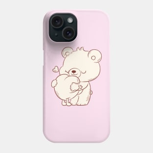 Osito Bongo, Ama el Amor no3 Blanco y Cafe Phone Case