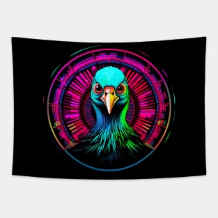 Turkey Cosmic Bird Art Funny Colorful Animals Tapestry