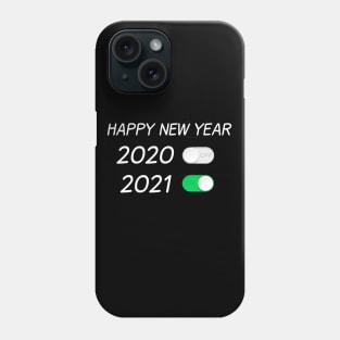 Happy New Year On Off Button 2020 2021 Phone Case