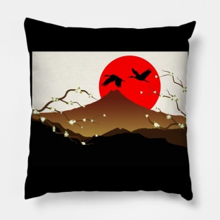 Japan Mountain Pillow