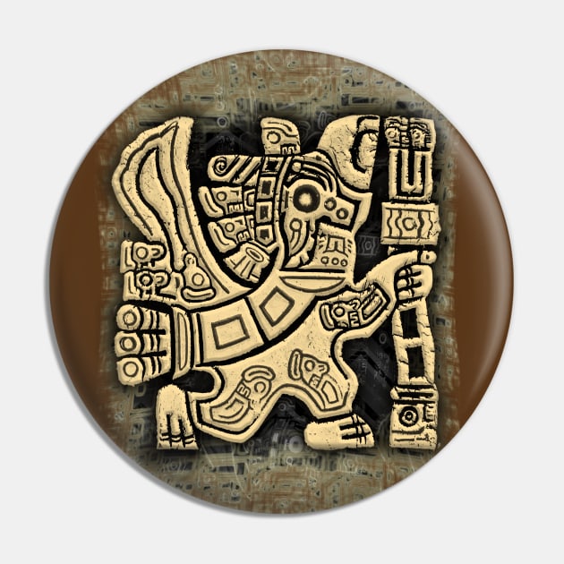 Aztec Eagle Warrior Pin by BluedarkArt