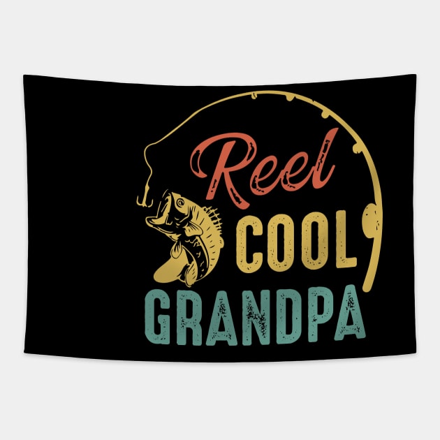 Reel Cool Grandpa Tapestry by badrianovic