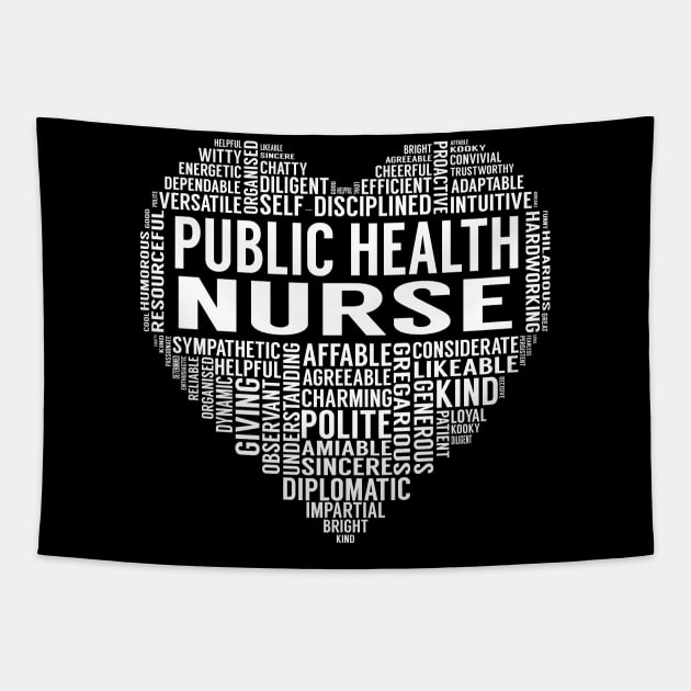 Public Health Nurse Heart Tapestry by LotusTee