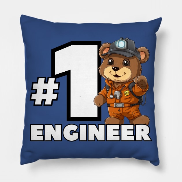 #1 Engineer Pillow by NatashaCuteShop