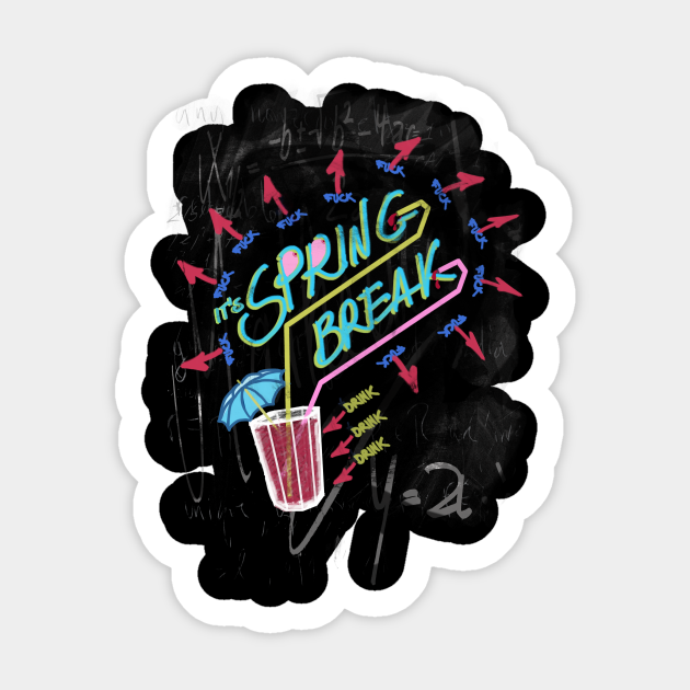 spring break theory - Music - Sticker