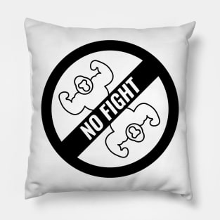 Ape No Fight Ape Plain Black Pillow