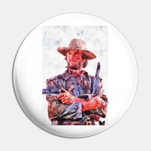 ✪ A Tribute to Clint Eastwood ✪ Watercolor Portrait Pin