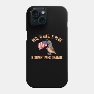 Red White & Blue USA Quail Flag Phone Case