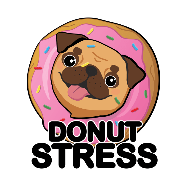 Pug - Donut Stress by cartoon.animal