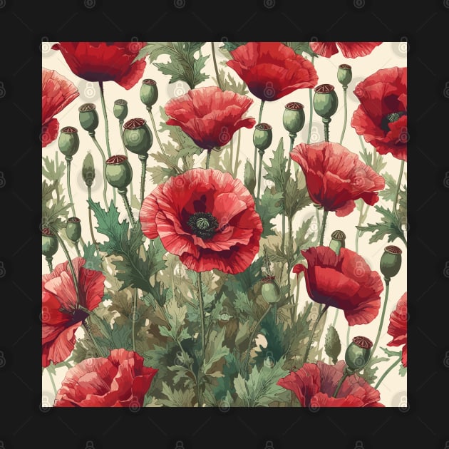 Red Poppy Flower by Jenni Arts