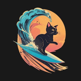 surfing cat , best design for cat lovers T-Shirt