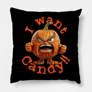 Candy Crazed Pumpkin Pillow