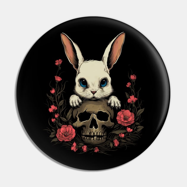Macabre Rabbit Pin by Marshmalone