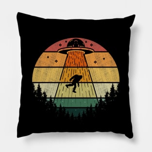 Bigfoot UFO Abduction Alien Pillow