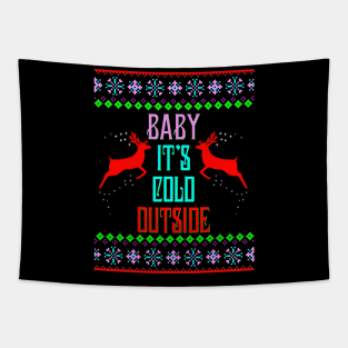 Baby It's Cold Outside Christmas Pregnancy Maternity Tapestry