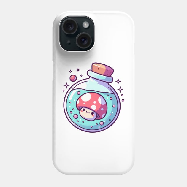 Kawaii Mushroom in Jar Phone Case by TomFrontierArt