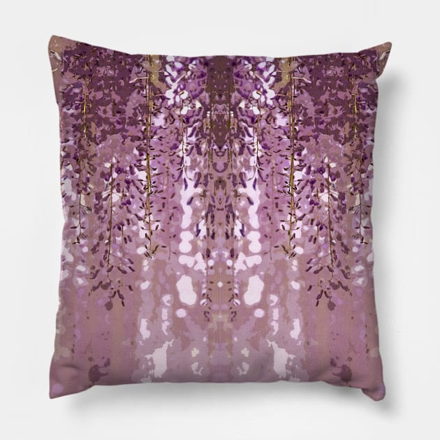 Drapes of Wisteria Pillow by Scribbler Planet