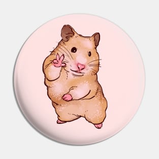 peace sign hamster smile for camera meme Pin