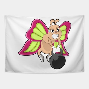 Butterfly Strength training Dumbbell Tapestry