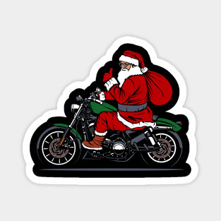 Santa & motorcycle Magnet