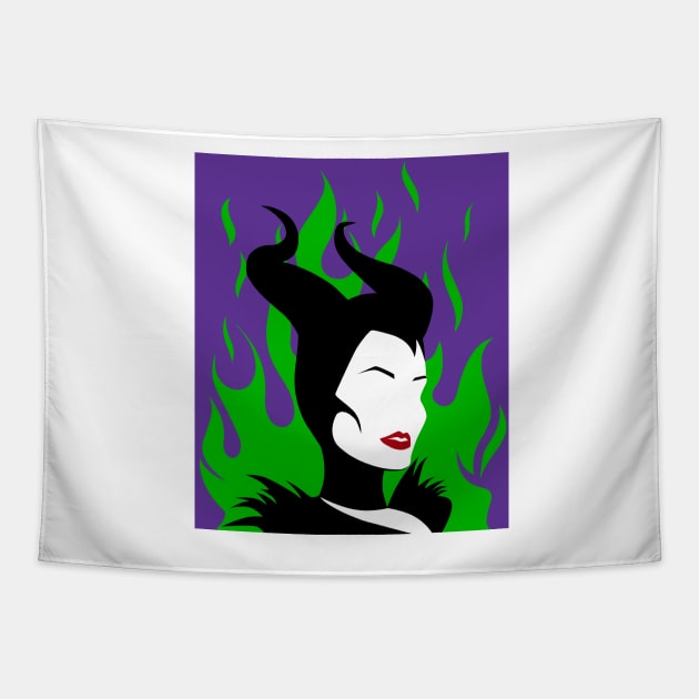 Minimal Malificent Tapestry by PaprikaPanda