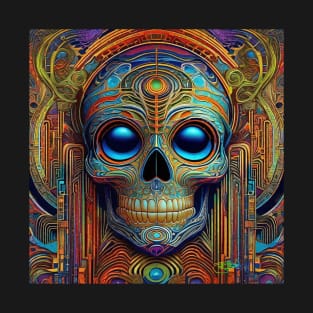 Cosmic Psychedelic Skull - Trippy Patterns 150 T-Shirt