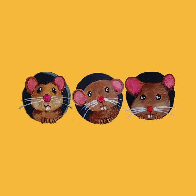 Three mouses by PaintingsbyArlette