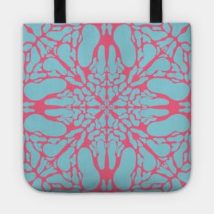 PINK AND BLUE ABSTRACT PATTERN Tote