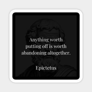 Epictetus's Wisdom: Abandoning Delay for Meaningful Action Magnet