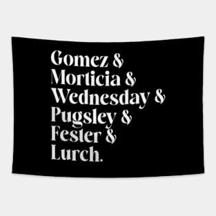 Wednesday Cast List Tapestry