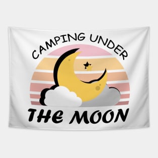 Camping Under the Moon Tapestry