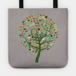 Colorful tree Tote