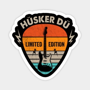 Vintage Husker Du Name Guitar Pick Limited Edition Birthday Magnet