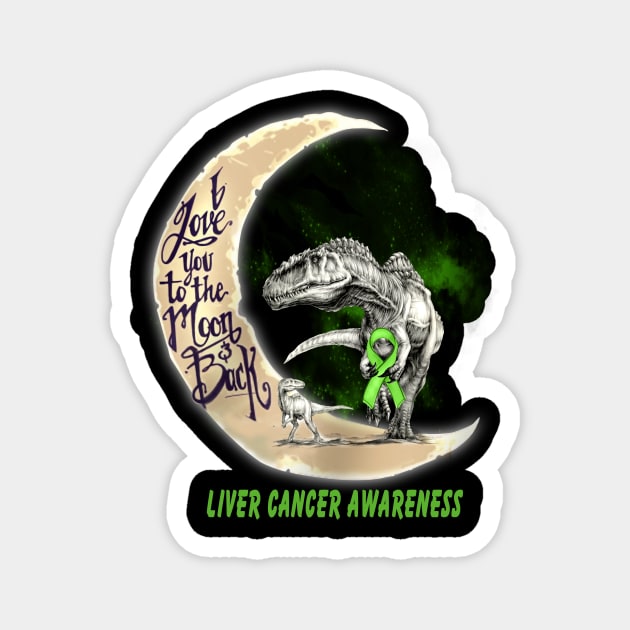 liver cancer moon dinosaur Magnet by TeesCircle