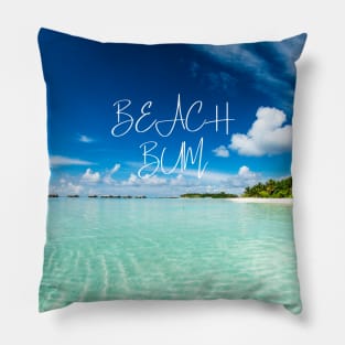 Beach bum - stunning beach scenery tshirt Pillow