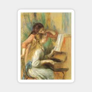 Young Girls at the Piano by Pierre Renoir Magnet