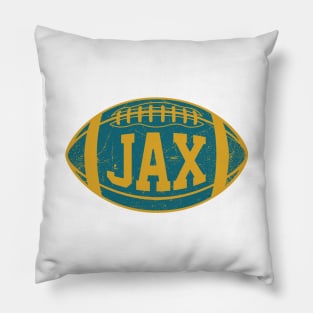 JAX Retro Football - White Pillow