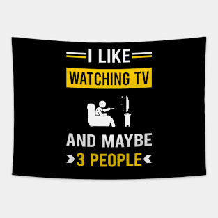 3 People Watching TV Tapestry