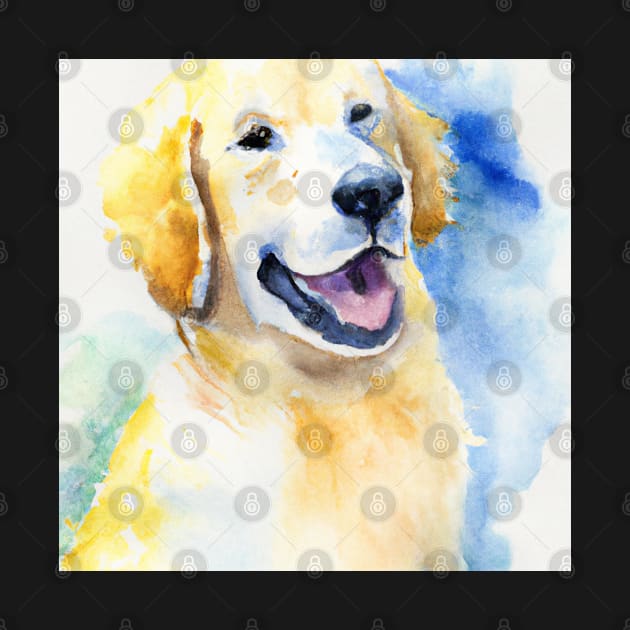 Golden Retriever Watercolor - Gift For Dog Lovers by Edd Paint Something