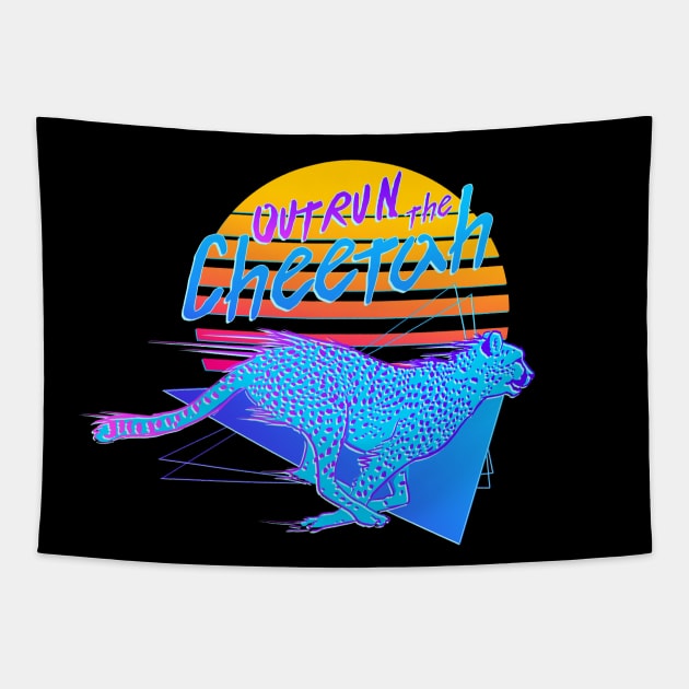 OUTRUN the Cheetah Tapestry by JFells