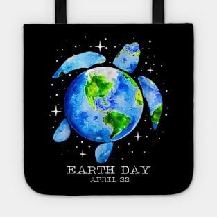Earth Day 2024 Restore Earth Sea Turtle Art, Save the Planet Tote